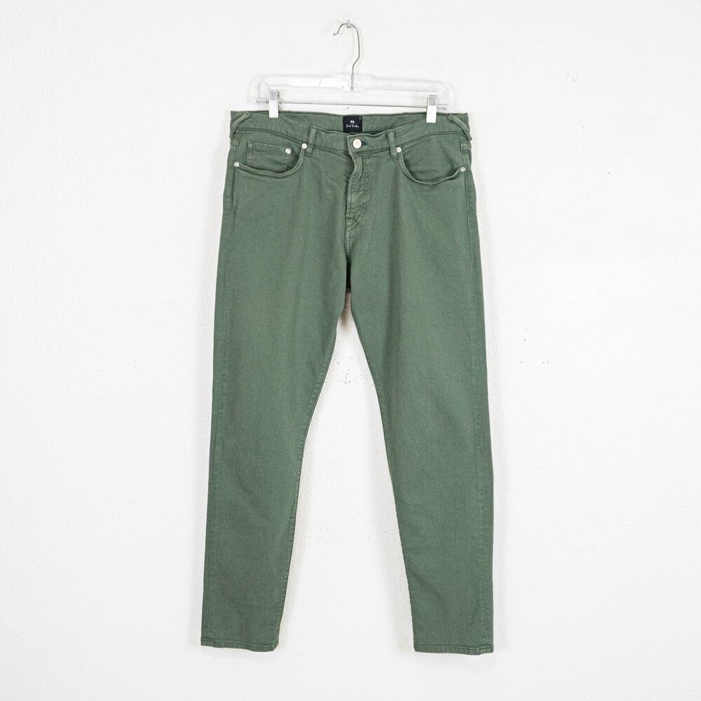 Paul Smith Men's 5 Pocket Slim Denim Jeans in Green size 34